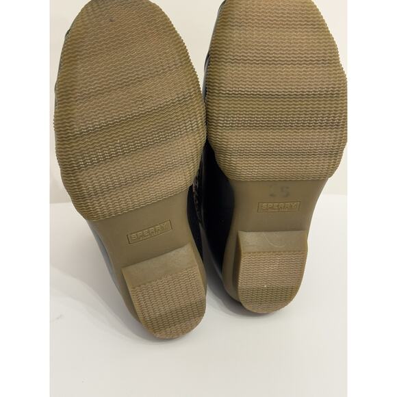 New 6.5 Sperry Women's Saltwater Animal Leopard Print Duck Boots STS8519 - Picture 12 of 13
